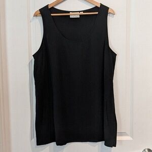 Linea by Louis Dell'Olio Black Scoop Neck Tank Top